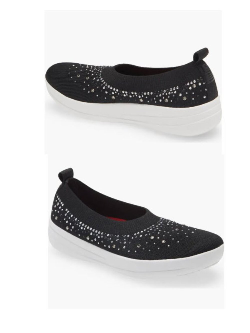 FitFlop Uberknit Crystal Ballerina Slip-On Sneaker Shoes Sz EU41/US9